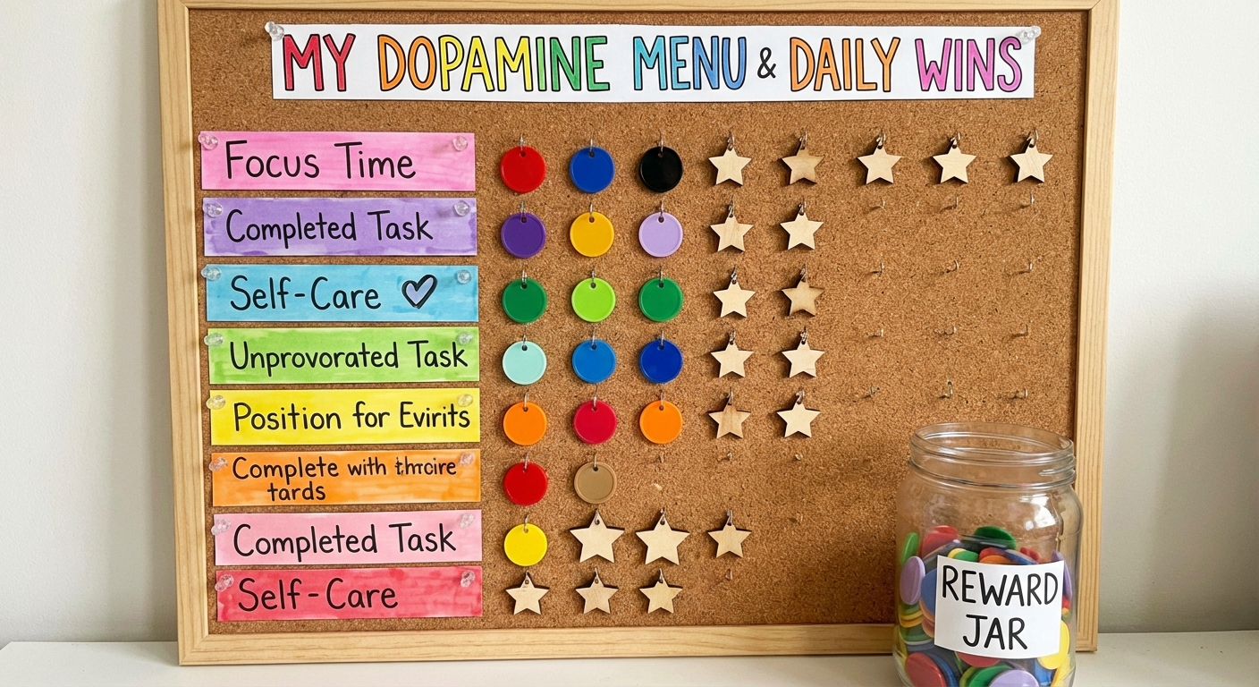 Dopamine-based reward systems hack the ADHD brain's motivational architecture — small rewards, immediately