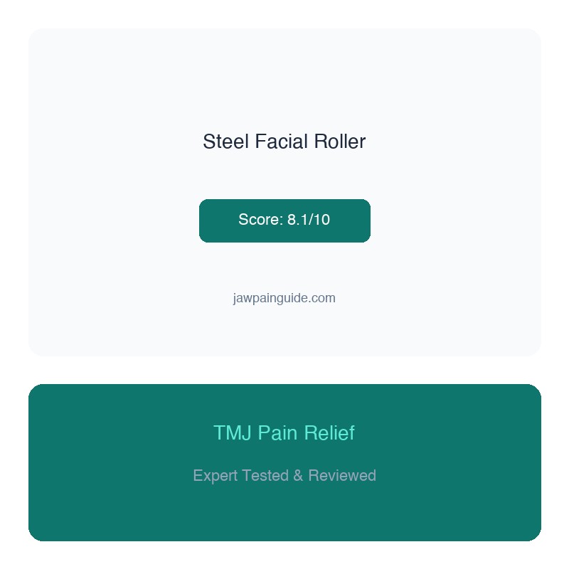 Stainless steel facial roller for manual jaw massage and TMJ trigger point therapy