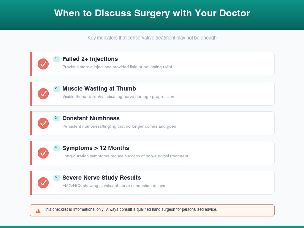 Doctor consulting with patient about carpal tunnel injection treatment options