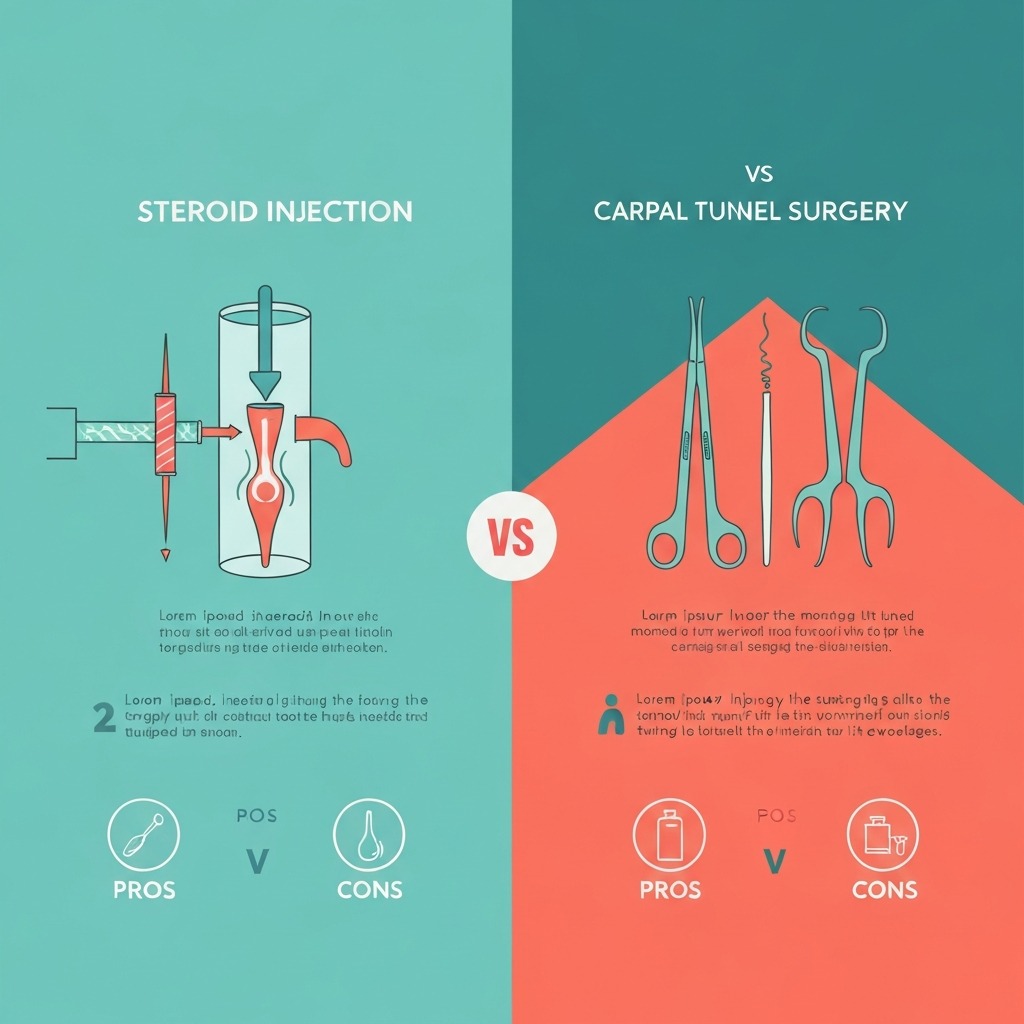 Comparison of steroid injection versus carpal tunnel release surgery outcomes