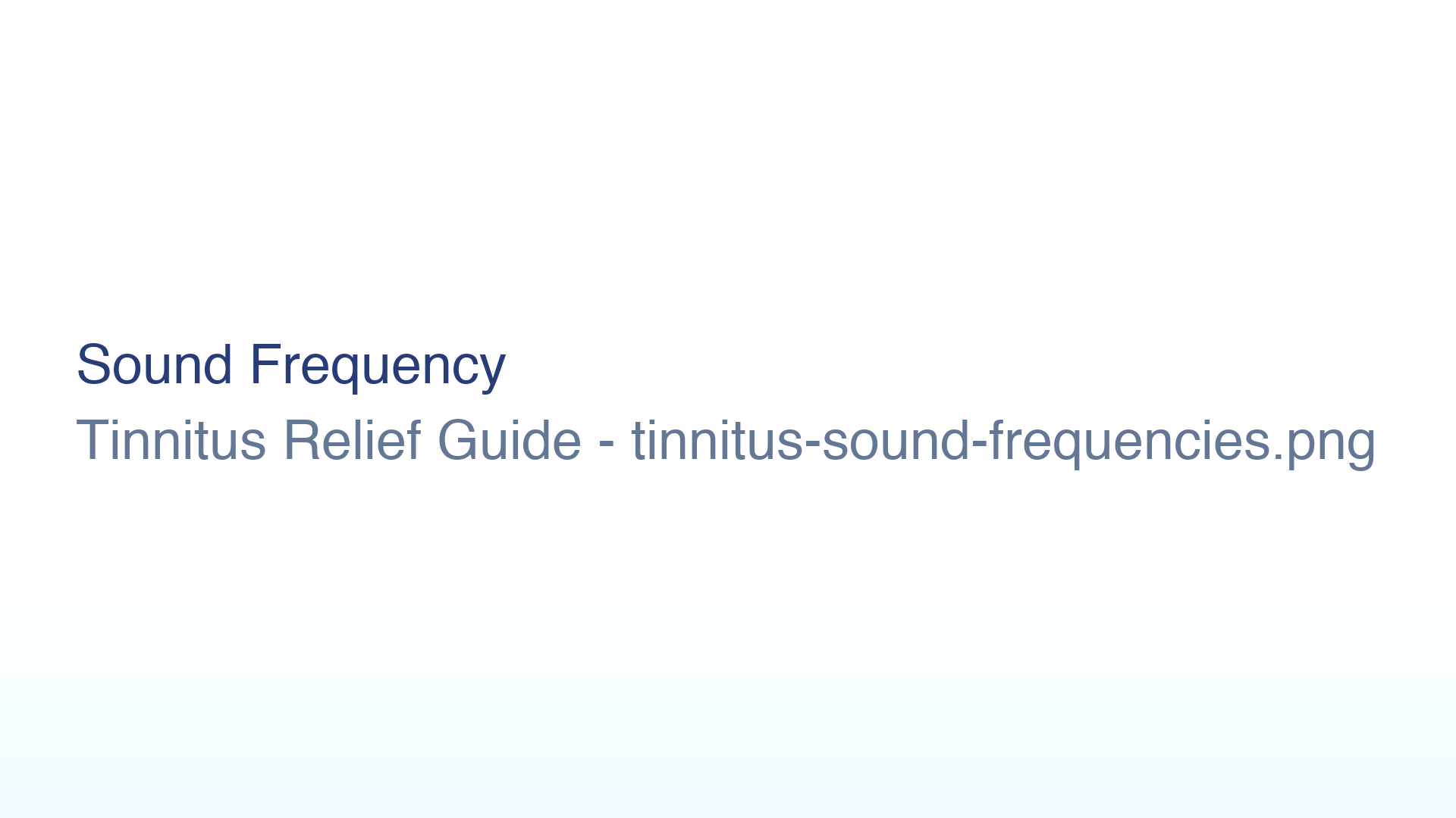Sound frequency visualization for tinnitus treatment
